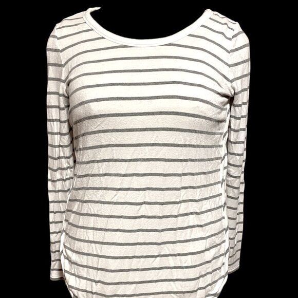 Soft Striped long-sleeved top by Market & spruce size L large - Picture 1 of 6